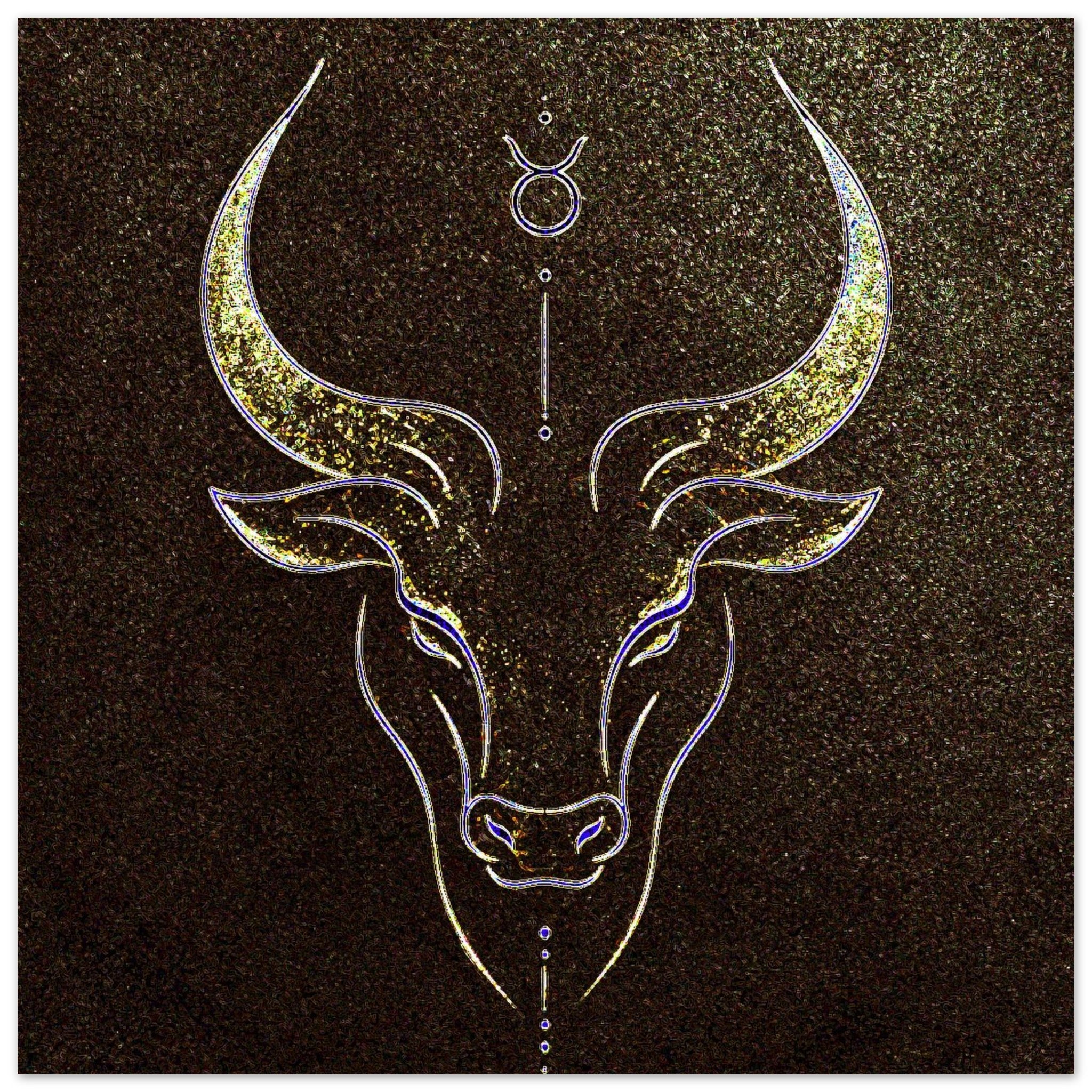 poster tauro decoracion interior minimalista cuadro zodiacal moderno
