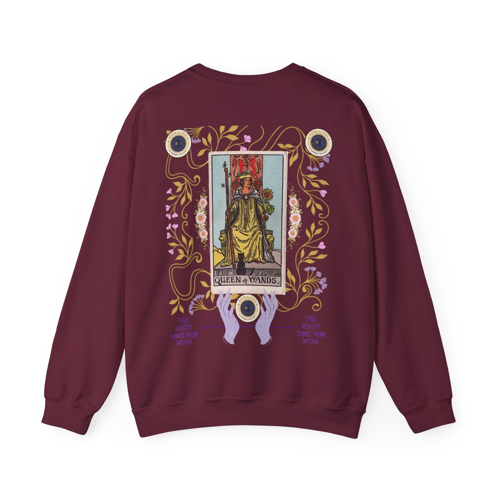 Sudadera Tarot Reina de Bastos – Sin Capucha | Astrálisis