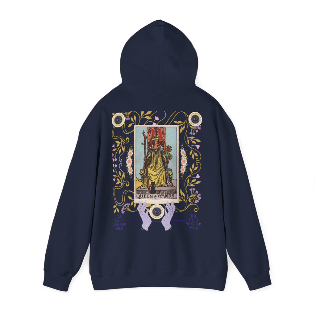 Sudadera con Capucha Reina de Bastos – Estilo Vintage | Astrálisis