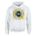 Sudadera blanca Acuario con diseño circular inspirado en el universo