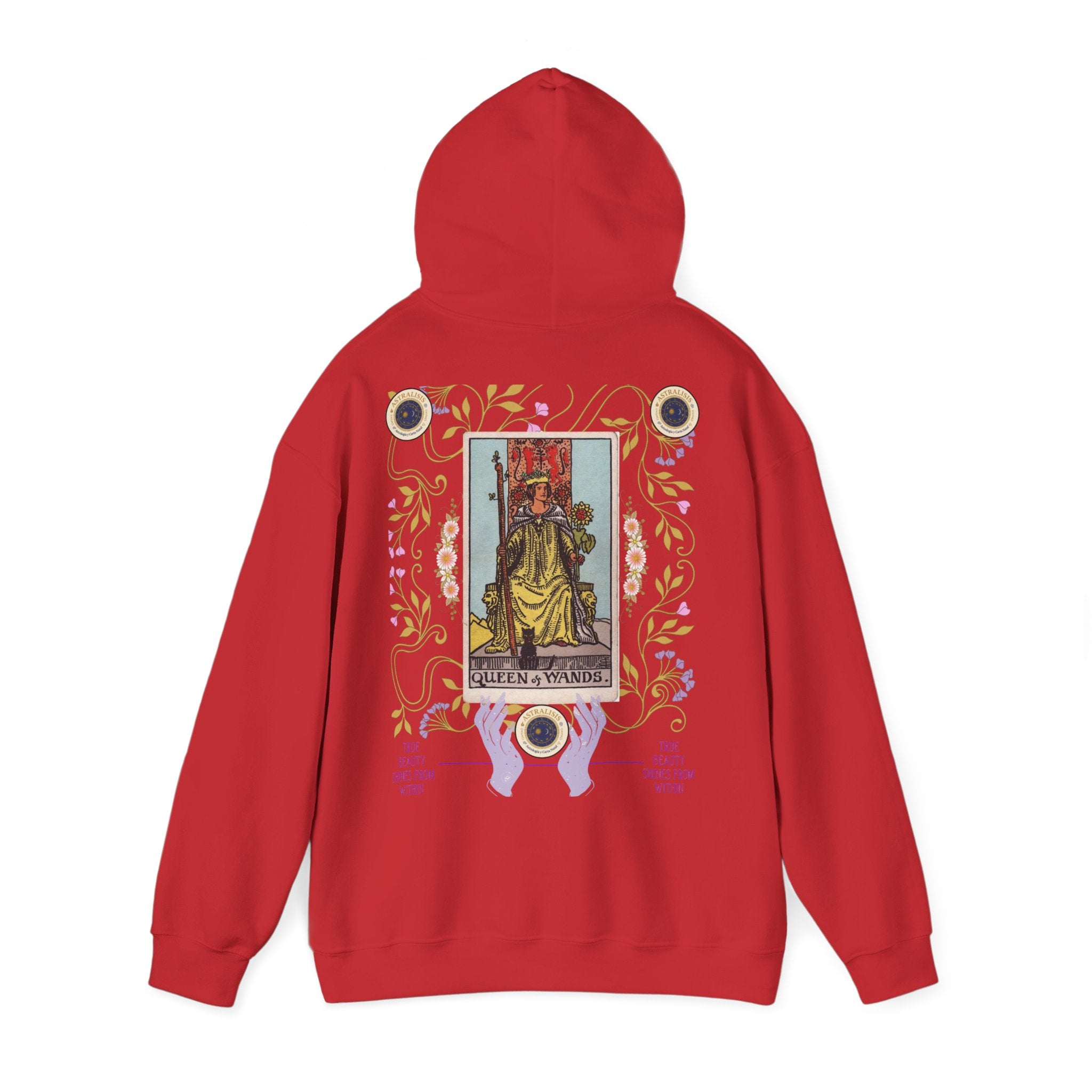 Sudadera con Capucha Reina de Bastos – Estilo Vintage | Astrálisis