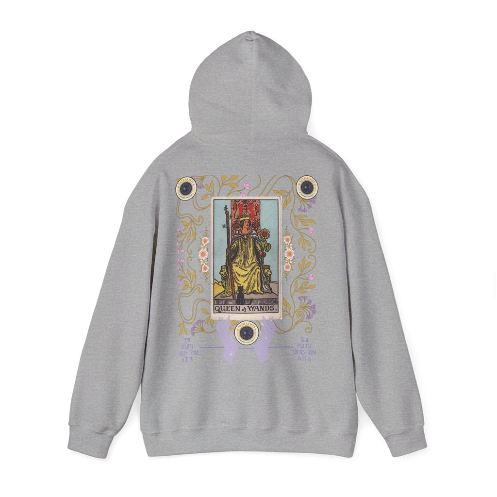 Sudadera con Capucha Reina de Bastos – Estilo Vintage | Astrálisis