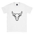 camiseta tauro blanca diseño astrologia. Y logo astrálisis