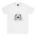 camiseta blanca cancer geometria sagrada detalle del diseño