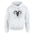 Sudadera blanca Aries estilo urbano minimalista