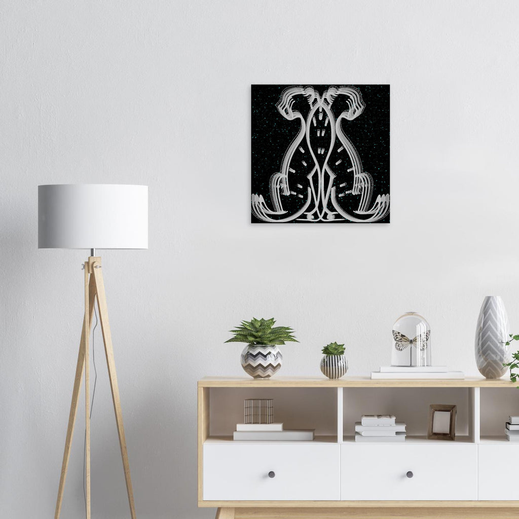“Arte zodiacal Géminis en canvas para interior moderno”