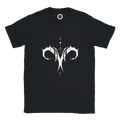 Remera negra Aries estilo urbano minimalista