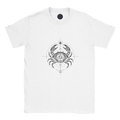 camiseta blanca cancer diseño tribal detalle grafico 