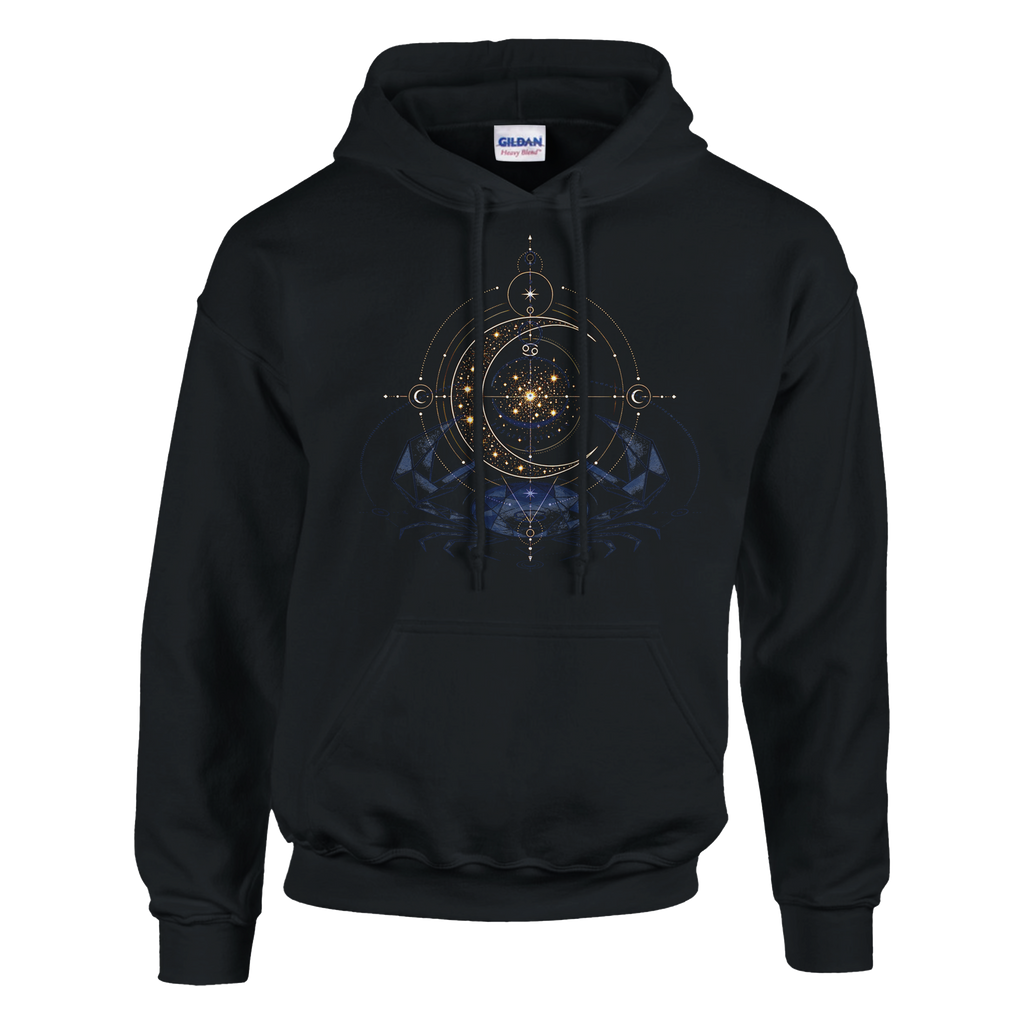 hoodie cancer azul y oro estilo emocional nocturno