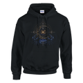hoodie cancer azul y oro estilo emocional nocturno