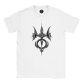 Camiseta blanca unisex Acuario con diseño tribal astral minimalista