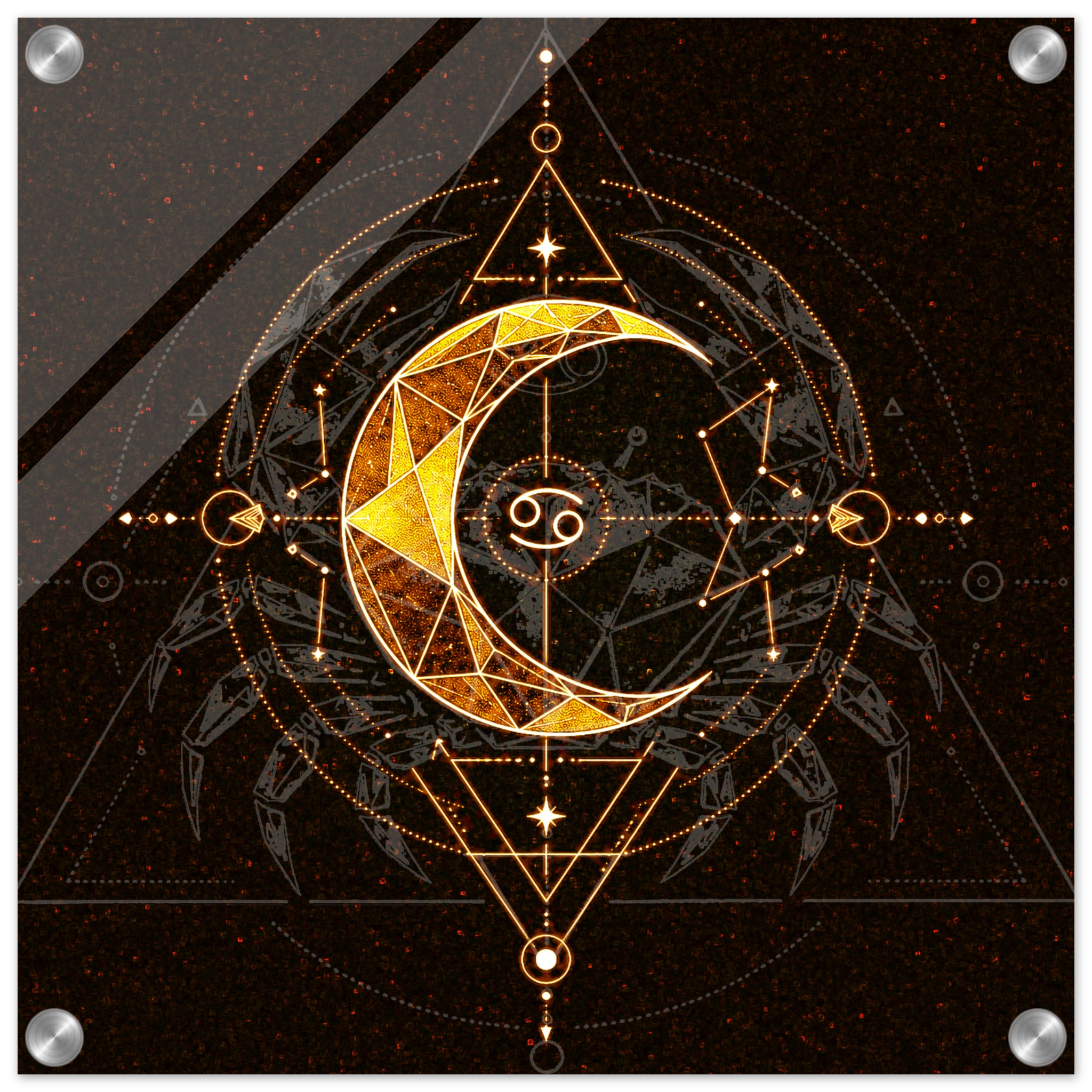cuadro zodiacal cancer geometrico decoracion contemporanea