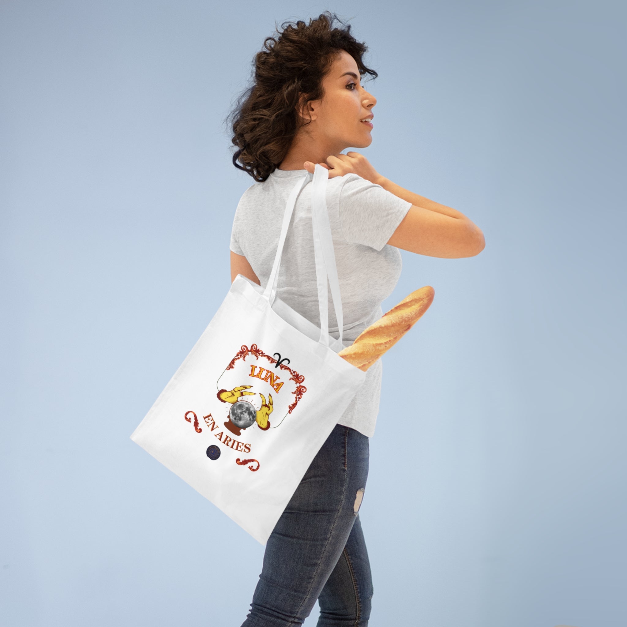 Bolso Tote Bag Luna en Aries | Astrología Zodíaco Astrálisis ♈