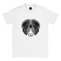 Camiseta blanca Géminis con ilustración de doble rostro estilo artístico y con logo astrálisis