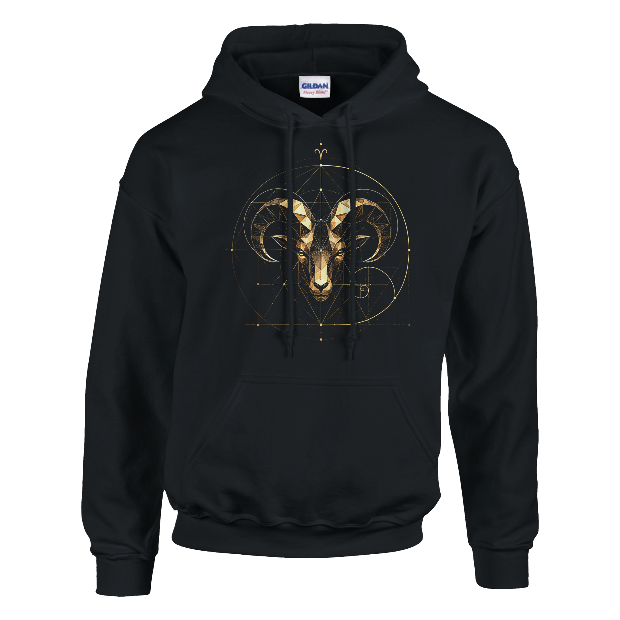 Sudadera negra Aries estilo urbano editorial