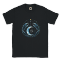 camiseta negra cáncer diseño lunar modelo editorial