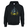 sudadera negra cancer dorado detalle del diseño lunar