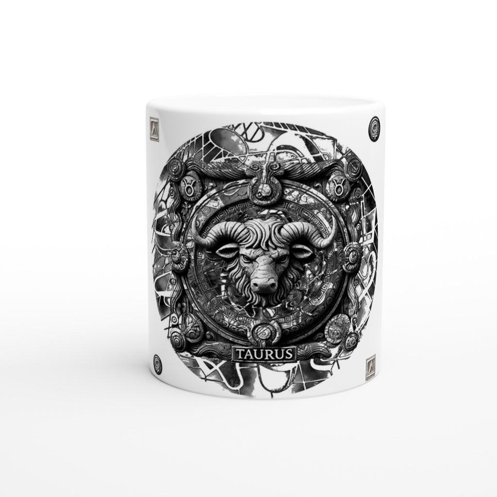 Taza cerámica Tauro diseño Astrálisis astrología zodiacal