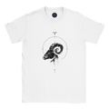 Remera blanca Aries estilo urbano minimalista