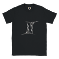 Camiseta negra con símbolo de Géminis minimalista, con logo astrálisis