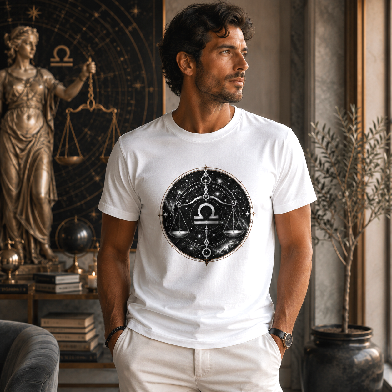 Camiseta blanca Libra Universal