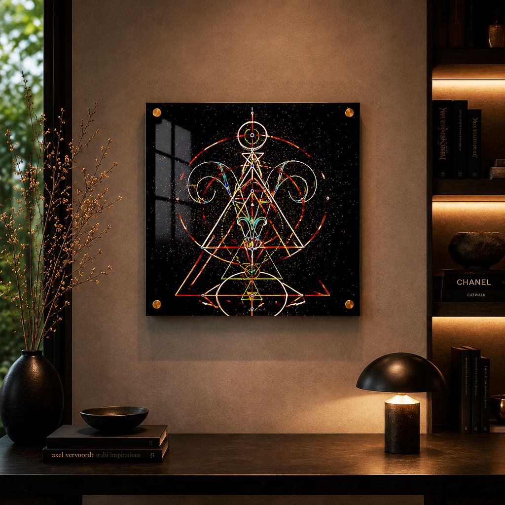 Decoración mural Aries estilo geométrico contemporáneo