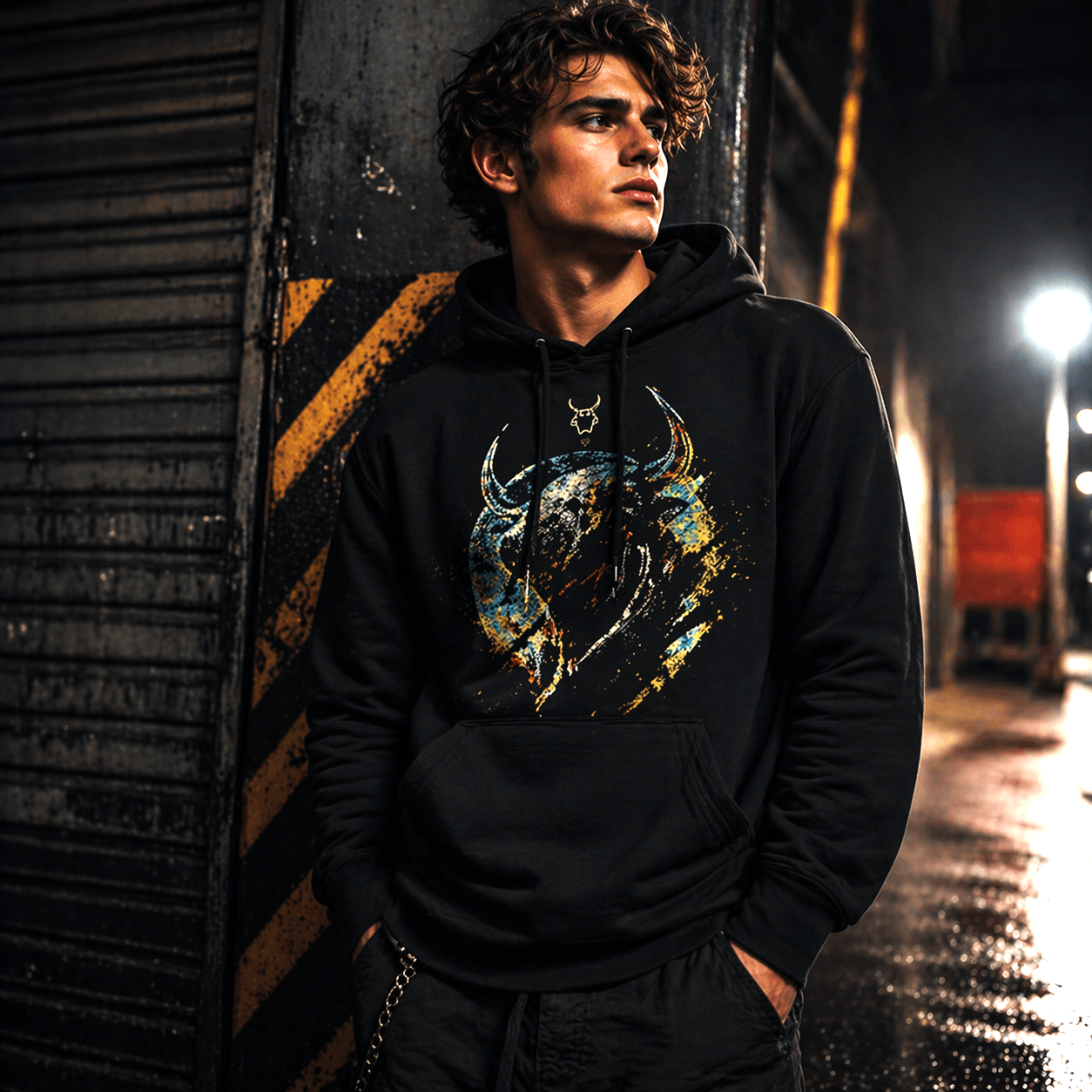 hoodie tauro negro streetwear astrologia