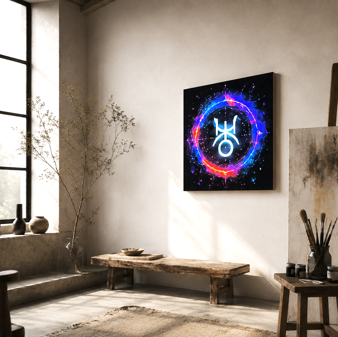 Cuadro canvas Acuario contemporáneo en interior minimalista elegante