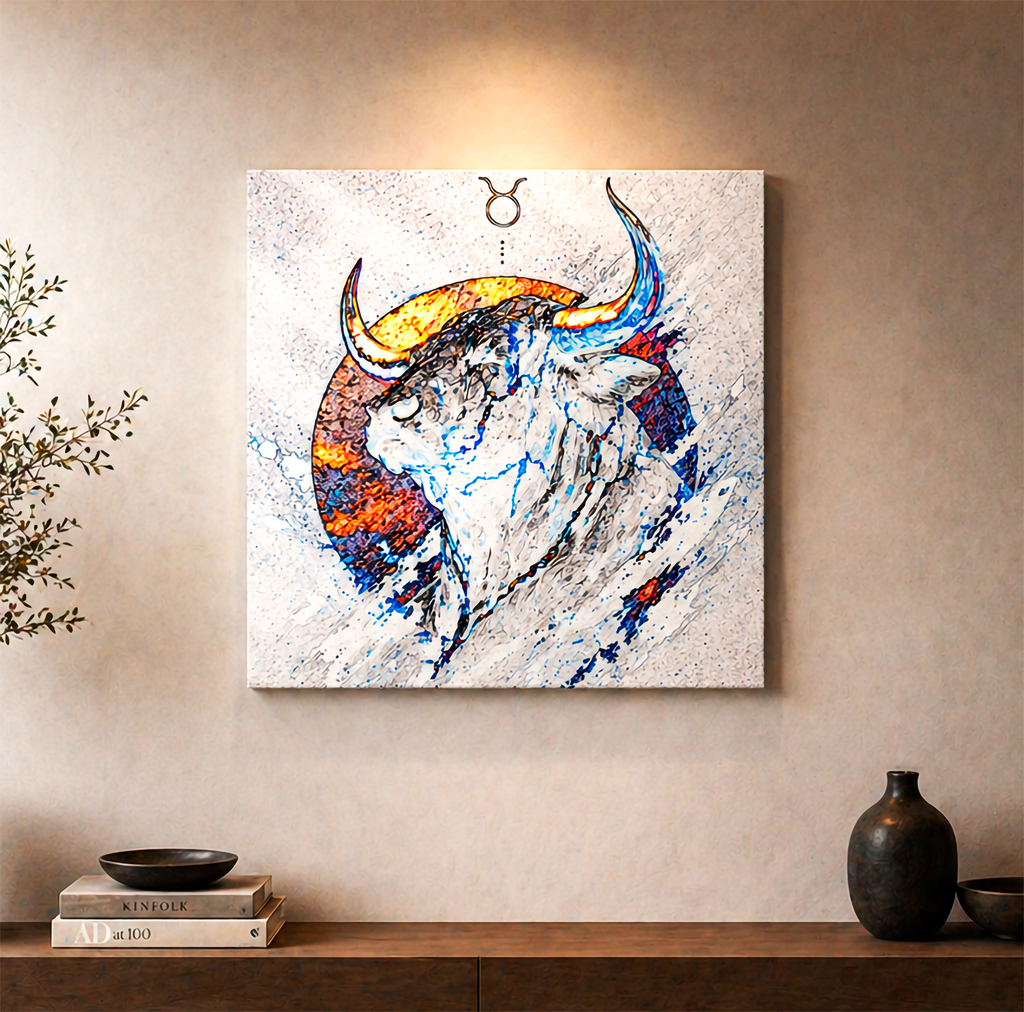 Canvas Fine Art Tauro | Arte Zodiacal Moderno para Pared