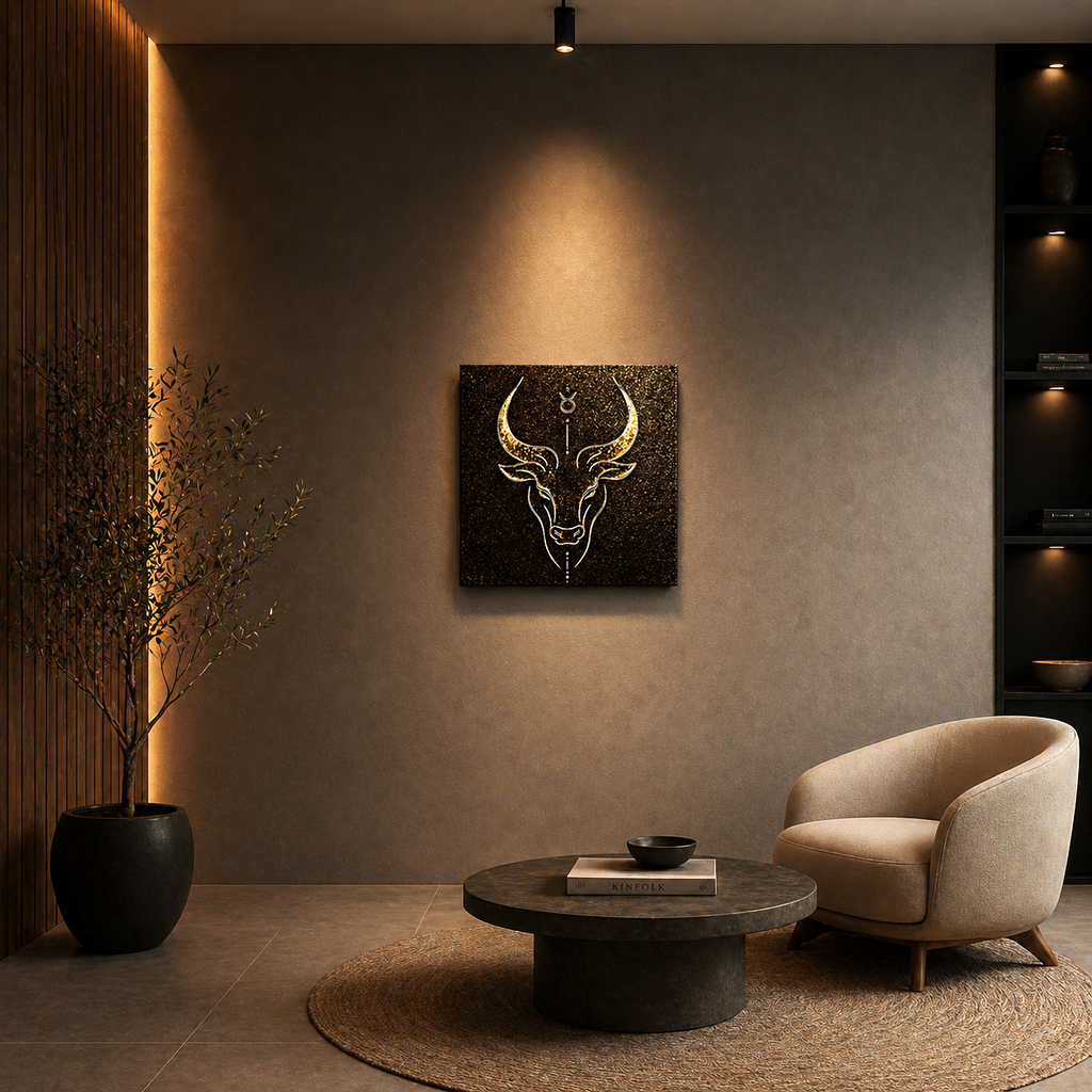 poster tauro fine art arte zodiacal elegante decoracion moderna