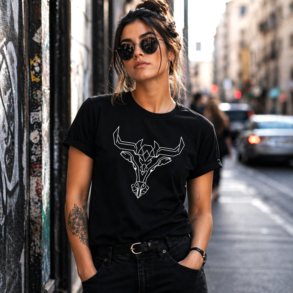 camiseta tauro diseño geometrico moderno streetwear