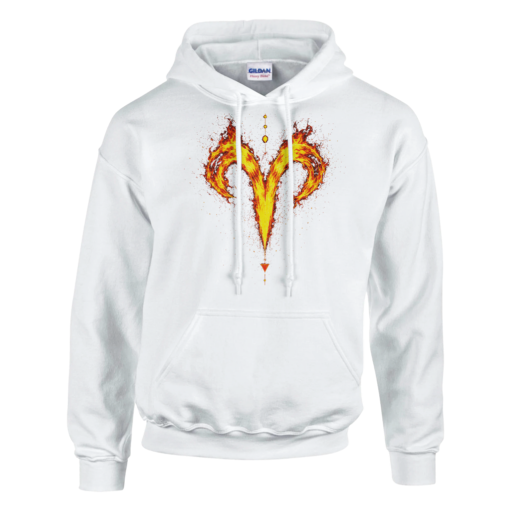 Sudadera blanca Aries estilo urbano moderno
