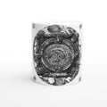 Taza cerámica Sagitario BW diseño Astrálisis blanco y negro