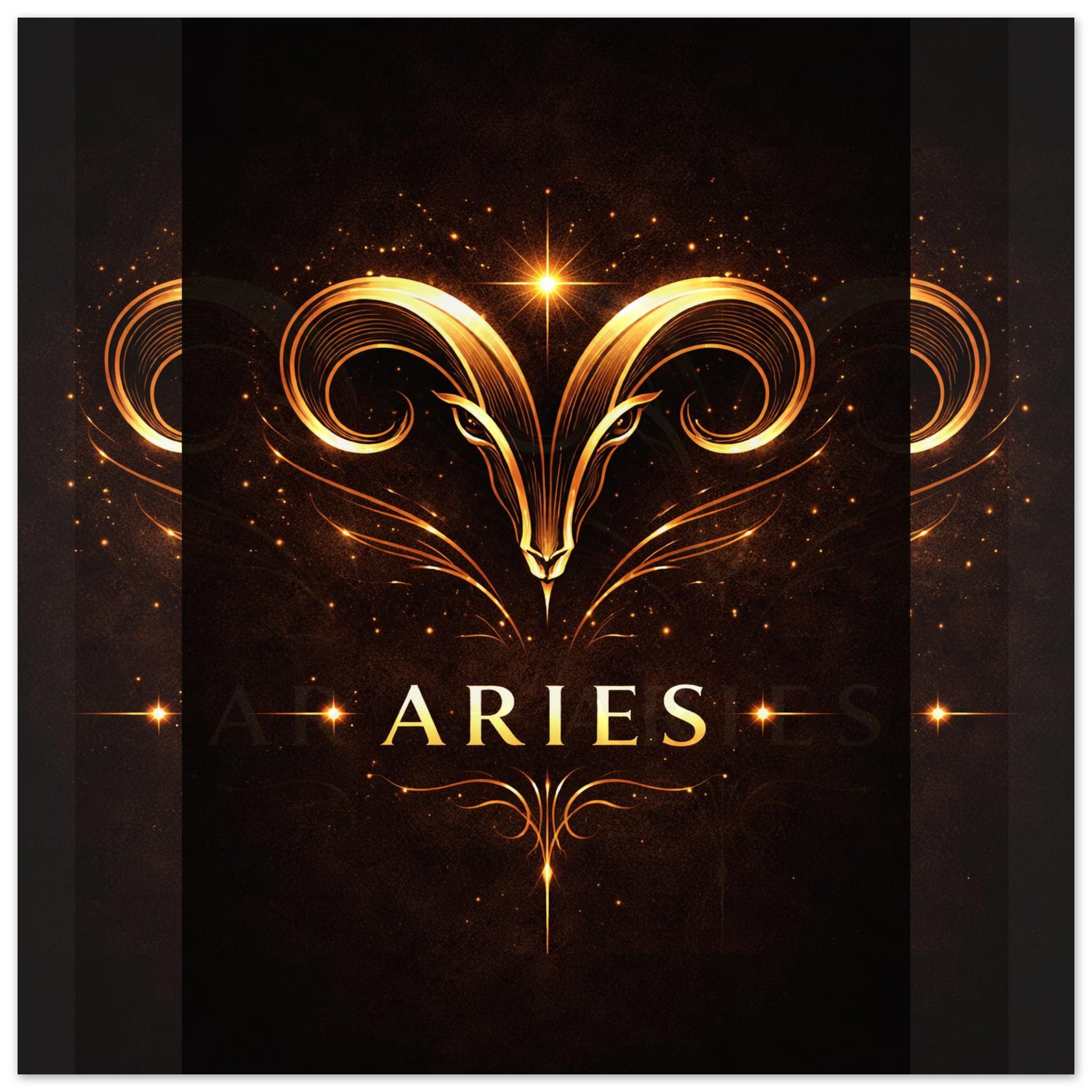 arte zodiacal aries alta calidad papel museo