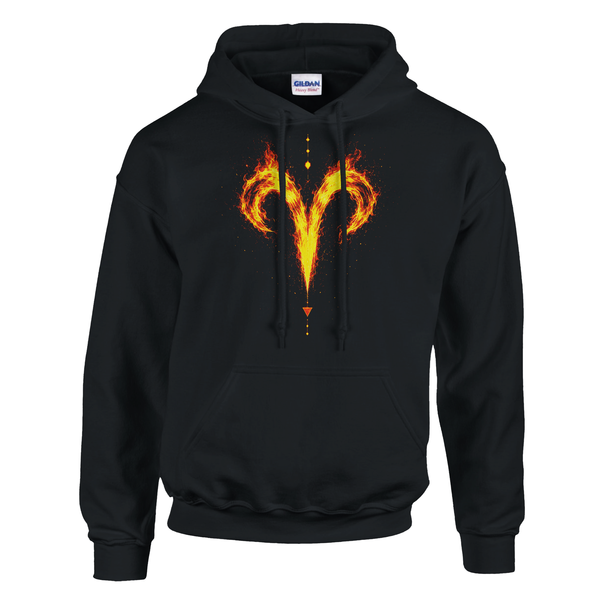 Sudadera negra Aries estilo urbano moderno