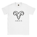 remera blanca aries estilo tribal limpio