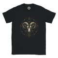 Remera negra Aries estilo urbano minimalista