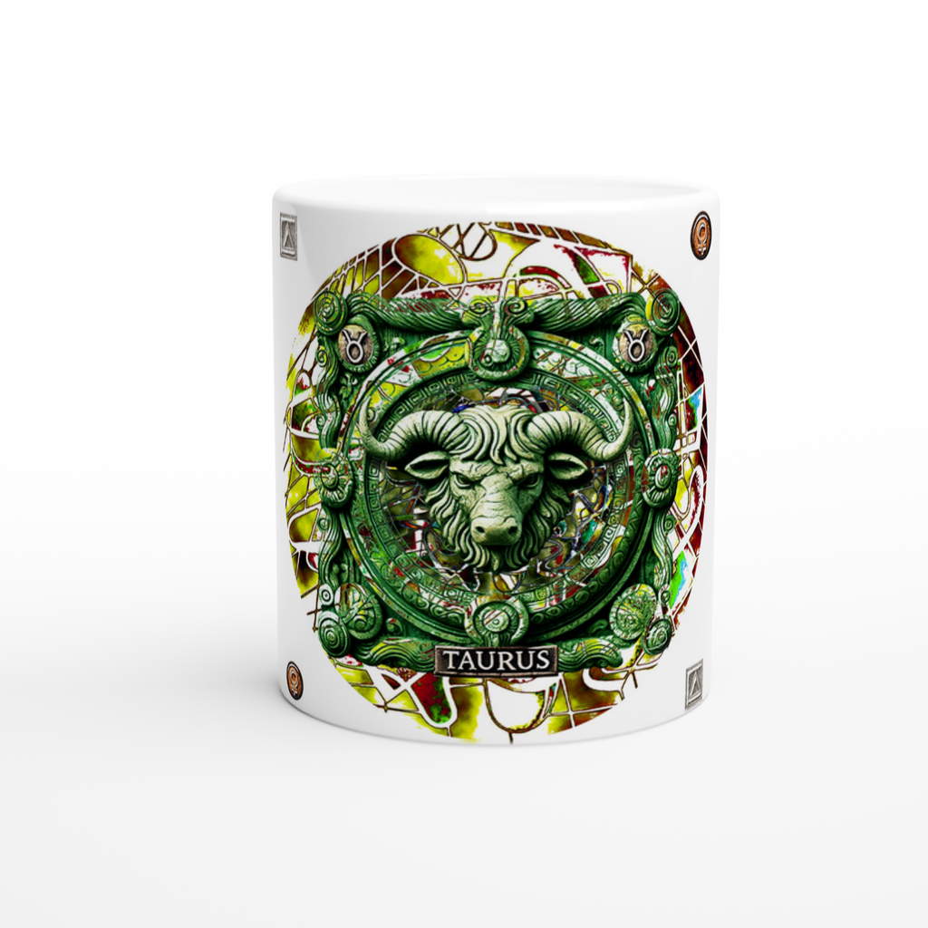 Taza cerámica Tauro diseño Astrálisis astrología zodiacal