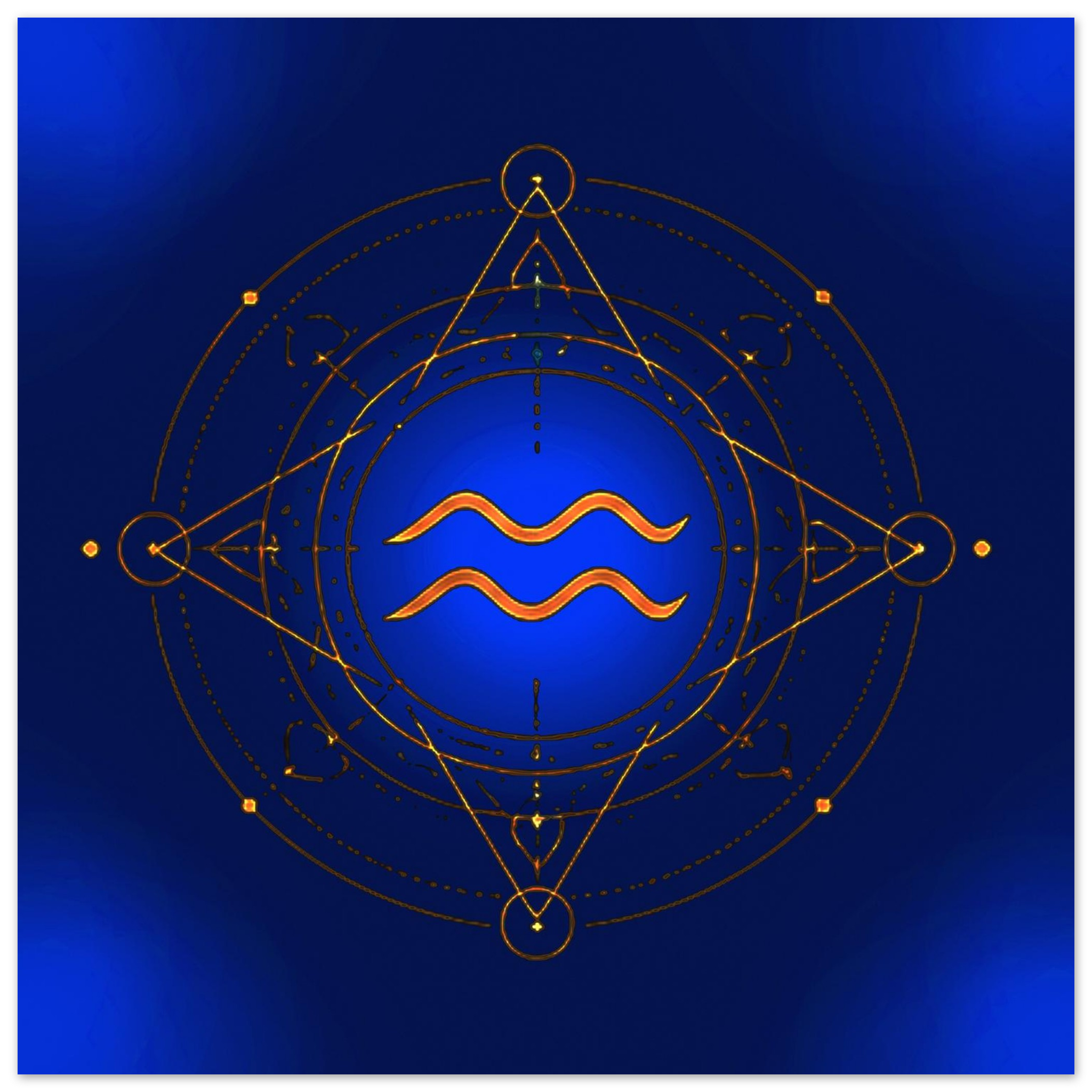 Poster fine art Acuario diseño exclusivo Astrálisis