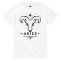 camiseta zodiacal blanca aries diseño limpio