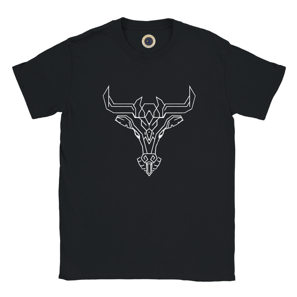 remera tauro negra geometrica outfit urbano