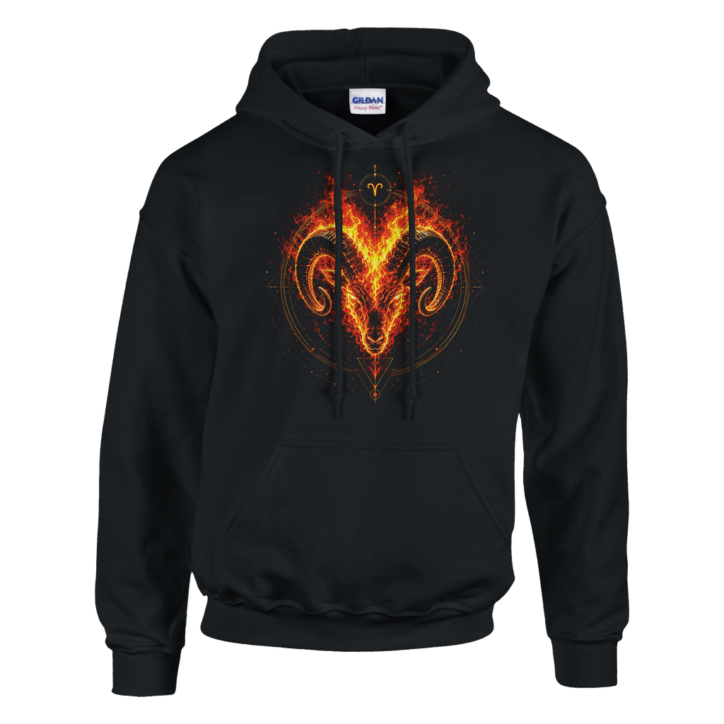 Sudadera negra Aries estilo urbano editorial