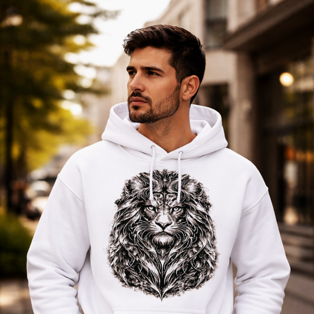 Leo Solar — Hoodie León Blanco | Fuerza, Presencia y Energía | Astrálisis